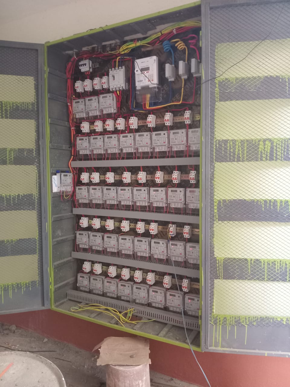 Smart electricity submeter installation on a residential property in Kenya